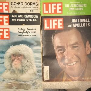 Life Magazine 1970 Apollo 13, Snow Monkeys, Loas & Cambodia, Co-Ed Dorms